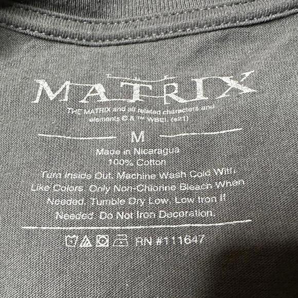 The Matrix Movie Poster Graphic T-Shirt Grey Mens M - Picture 6 of 6